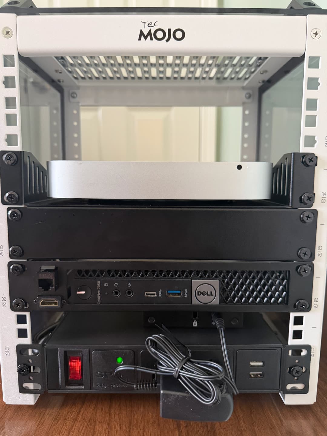 A mini server rack